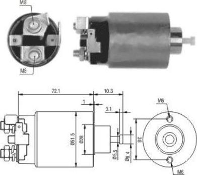 Hoffer 46025 - Тягове реле, стартер autocars.com.ua