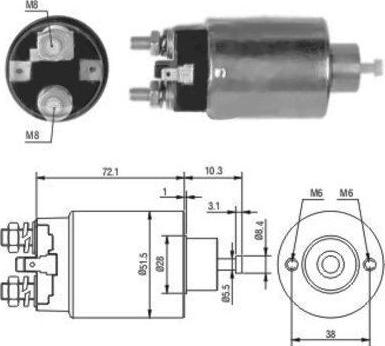 Hoffer 46027 - Тяговое реле, стартер autodnr.net