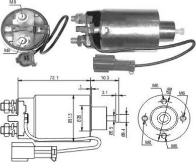 Hoffer 46038 - Тяговое реле, стартер autodnr.net