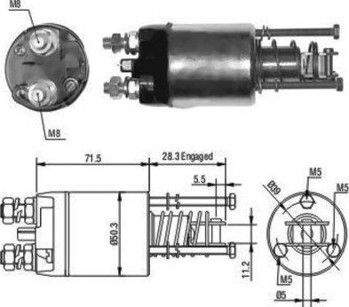 Hoffer 46046 - Тягове реле, стартер autocars.com.ua