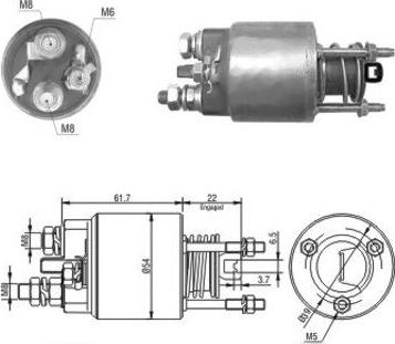 Hoffer 46048 - Тягове реле, стартер autocars.com.ua