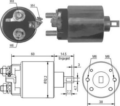 Hoffer 46056 - Тяговое реле, стартер avtokuzovplus.com.ua