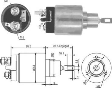 Hoffer 46060 - Тягове реле, стартер autocars.com.ua