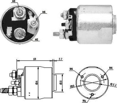 Hoffer 46063 - Тягове реле, стартер autocars.com.ua