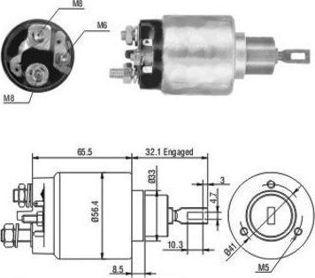 Hoffer 46064 - Тягове реле, стартер autocars.com.ua