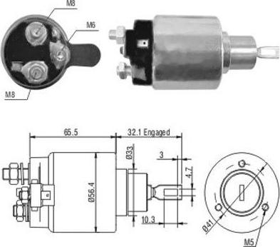 Hoffer 46065 - Тяговое реле, стартер autodnr.net