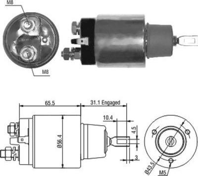 Hoffer 46066 - Тяговое реле, стартер avtokuzovplus.com.ua