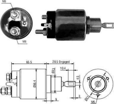 Hoffer 46068 - Тягове реле, стартер autocars.com.ua