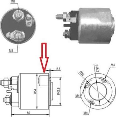 Hoffer 46086 - Тягове реле, стартер autocars.com.ua