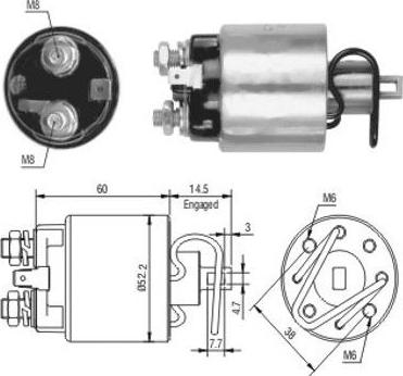 Hoffer 46089 - Тяговое реле, стартер autodnr.net