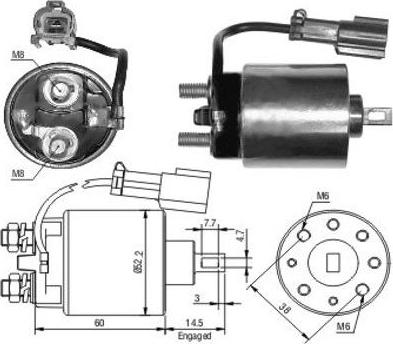 Hoffer 46090 - Тягове реле, стартер autocars.com.ua