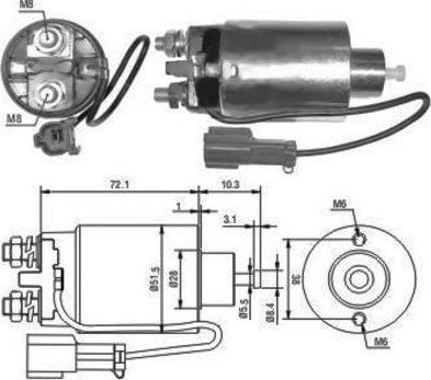 Hoffer 46096 - Тяговое реле, стартер autodnr.net