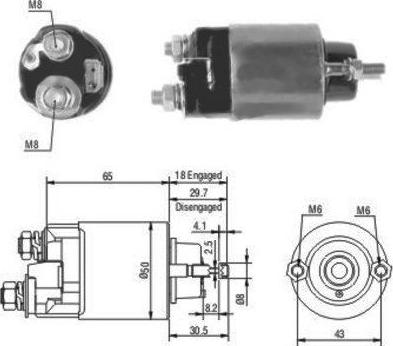 Hoffer 46097 - Тягове реле, стартер autocars.com.ua