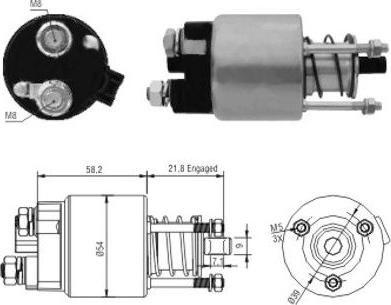 Hoffer 46102 - Тягове реле, стартер autocars.com.ua