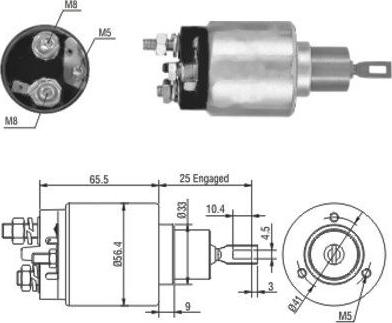 Hoffer 46103 - Тяговое реле, стартер avtokuzovplus.com.ua