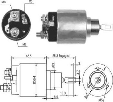 Hoffer 46106 - Тягове реле, стартер autocars.com.ua