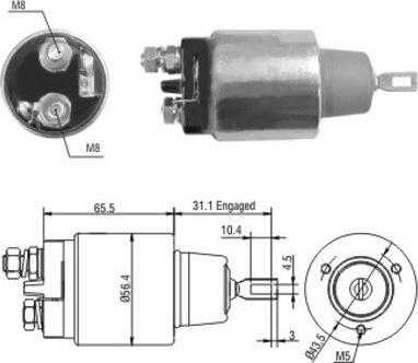 Hoffer 46109 - Тягове реле, стартер autocars.com.ua