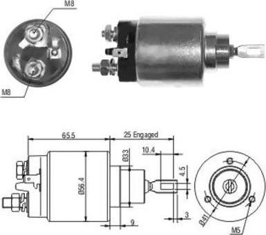 Hoffer 46115 - Тягове реле, стартер autocars.com.ua