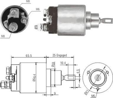 Hoffer 46117 - Тягове реле, стартер autocars.com.ua