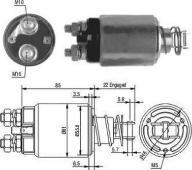 Hoffer 46119 - Тяговое реле, стартер avtokuzovplus.com.ua