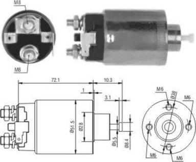 Hoffer 46124 - Тяговое реле, стартер autodnr.net