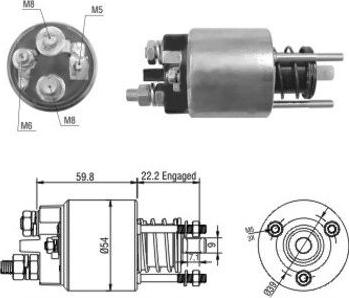 Hoffer 46134 - Тягове реле, стартер autocars.com.ua