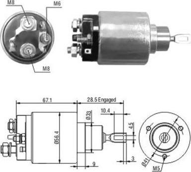 Hoffer 46138 - Тягове реле, стартер autocars.com.ua