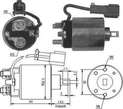 Hoffer 46150 - Тяговое реле, стартер avtokuzovplus.com.ua