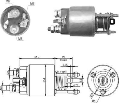 Hoffer 46152 - Тягове реле, стартер autocars.com.ua