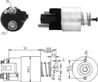 Hoffer 46155 - Тяговое реле, стартер avtokuzovplus.com.ua