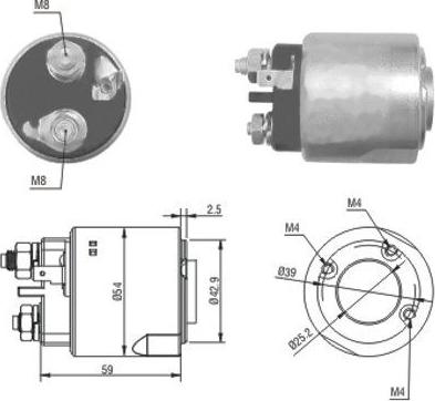 Hoffer 46160 - Тягове реле, стартер autocars.com.ua