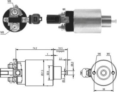 Hoffer 46161 - Тяговое реле, стартер avtokuzovplus.com.ua