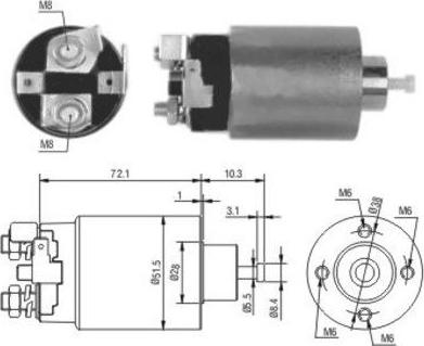 Hoffer 46162 - Тяговое реле, стартер avtokuzovplus.com.ua