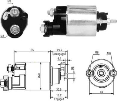 Hoffer 46163 - Тяговое реле, стартер avtokuzovplus.com.ua