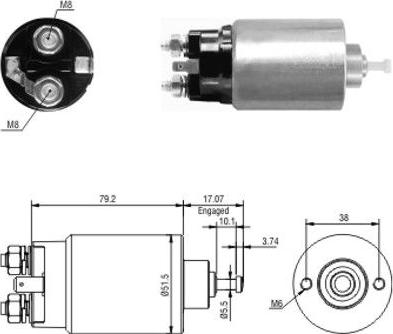 Hoffer 46177 - Тягове реле, стартер autocars.com.ua