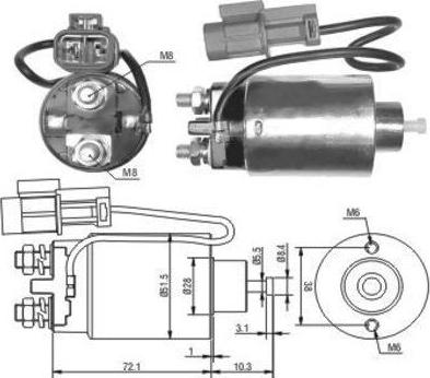 Hoffer 46180 - Тягове реле, стартер autocars.com.ua