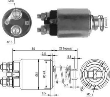 Hoffer 46185 - Тягове реле, стартер autocars.com.ua