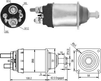 Hoffer 46253 - Тягове реле, стартер autocars.com.ua