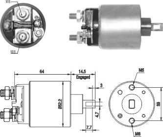 Hoffer 6646274 - Тяговое реле, стартер avtokuzovplus.com.ua