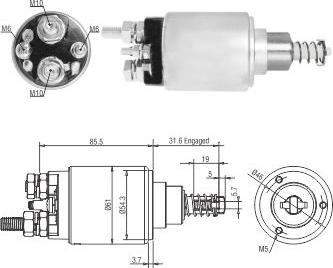 Hoffer 46275 - Тяговое реле, стартер avtokuzovplus.com.ua