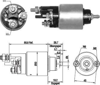 Hoffer 46283 - Тягове реле, стартер autocars.com.ua