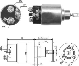 Hoffer 46284 - Тягове реле, стартер autocars.com.ua