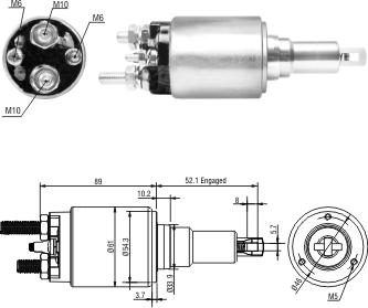 Hoffer 46290 - Тягове реле, стартер autocars.com.ua