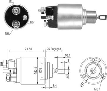 Hoffer 46308 - Тягове реле, стартер autocars.com.ua