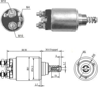 Hoffer 46312 - Тяговое реле, стартер avtokuzovplus.com.ua