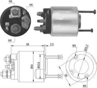 Hoffer 6646016 - Тягове реле, стартер autocars.com.ua