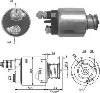 Hoffer 6646020 - Тягове реле, стартер autocars.com.ua