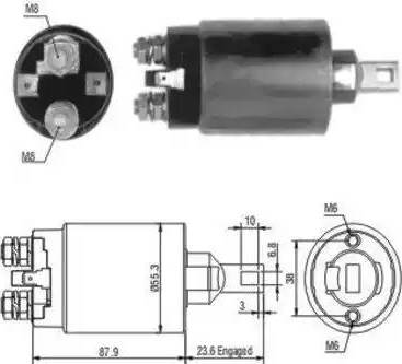 Hoffer 6646024 - Тяговое реле, стартер avtokuzovplus.com.ua