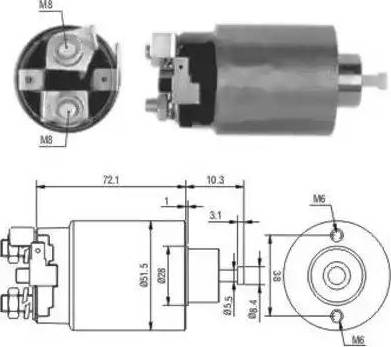 Hoffer 6646025 - Тягове реле, стартер autocars.com.ua