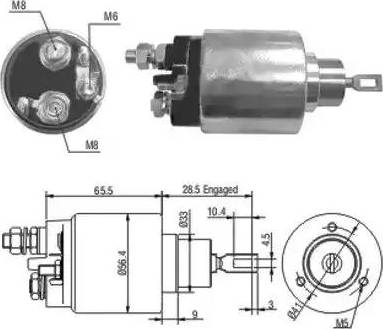 Hoffer 6646035 - Тягове реле, стартер autocars.com.ua